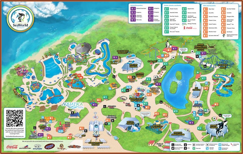Seaworld San Antonio Tx Park Map