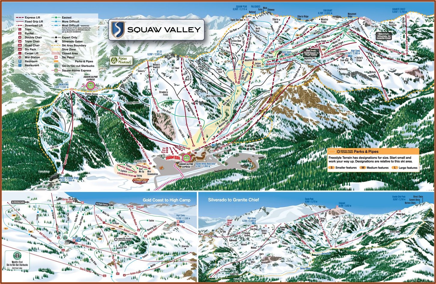 Squaw Valley Hiking Trail Map