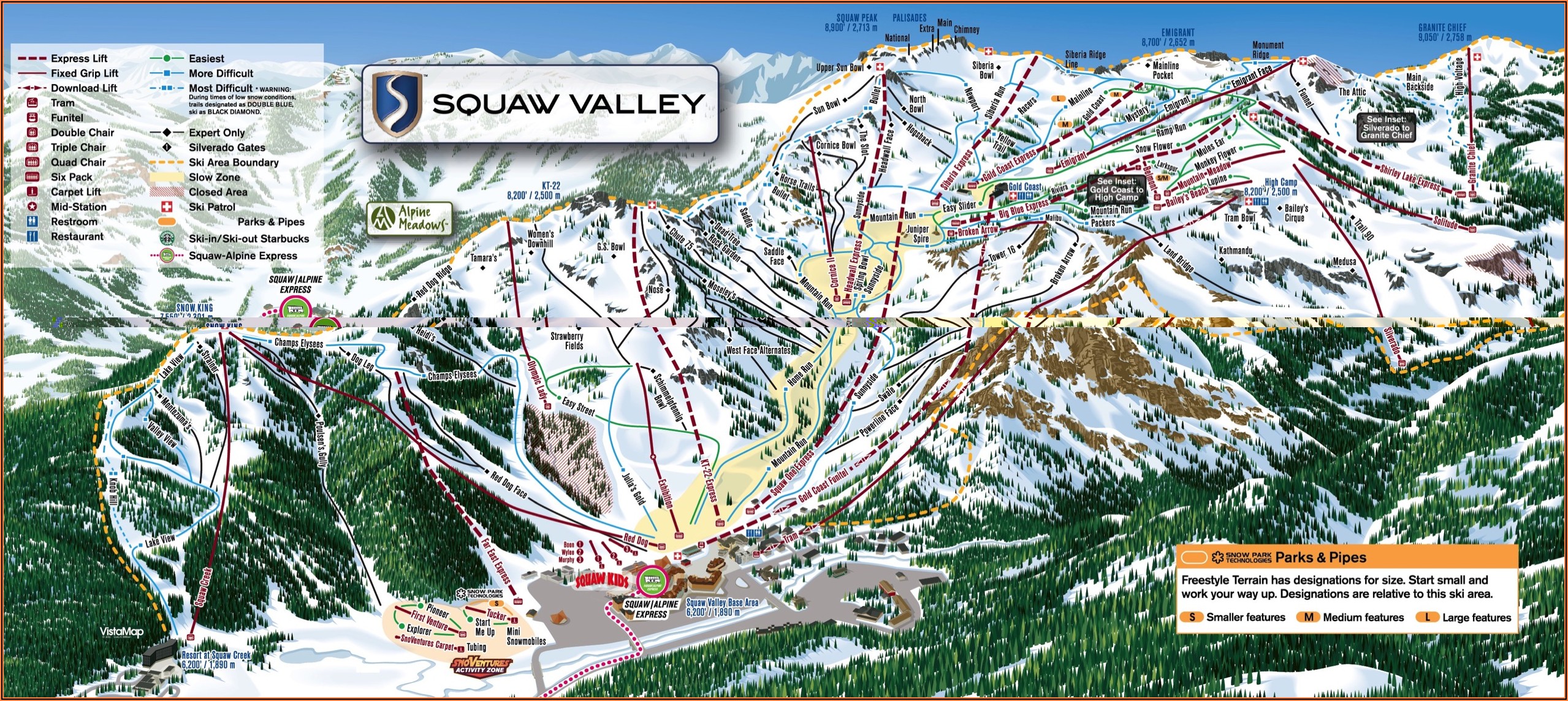 Squaw Valley Resort Trail Map