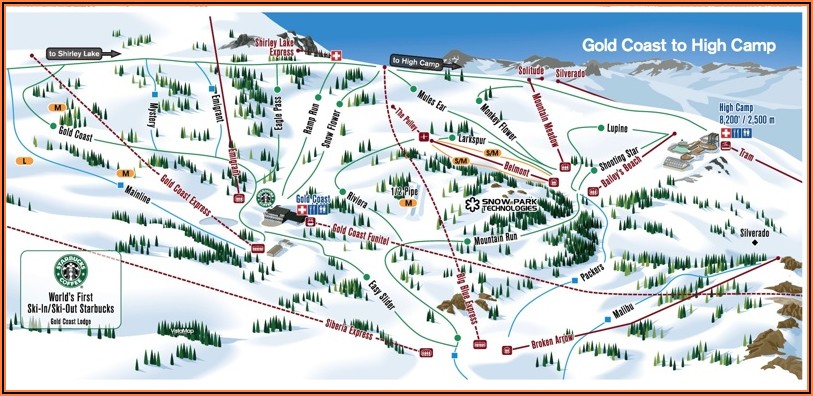 Squaw Valley Ski Resort Map