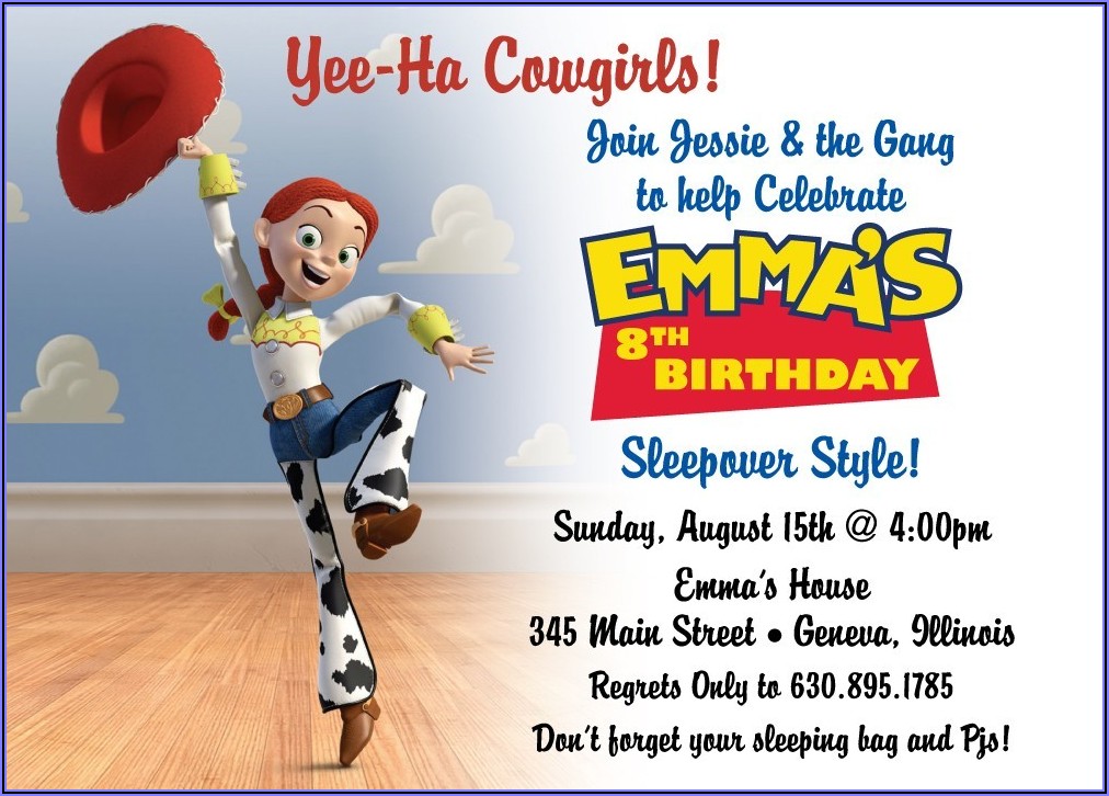 Toy Story Party Invitations Free