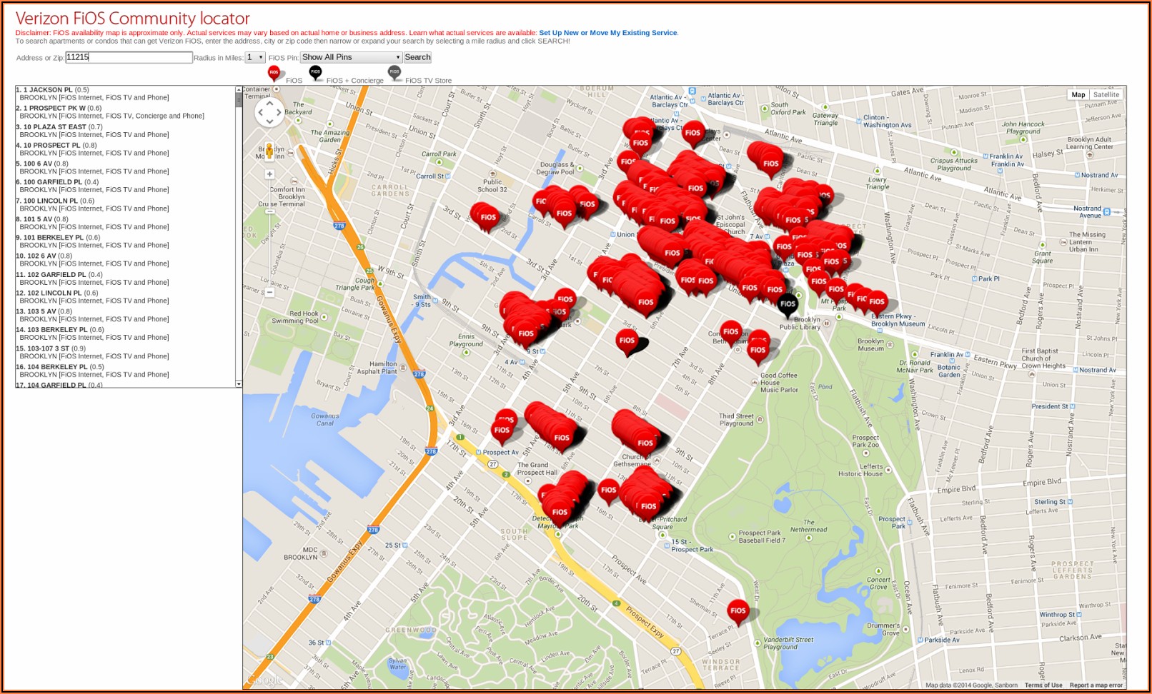 Verizon Fios Coverage Map Brooklyn