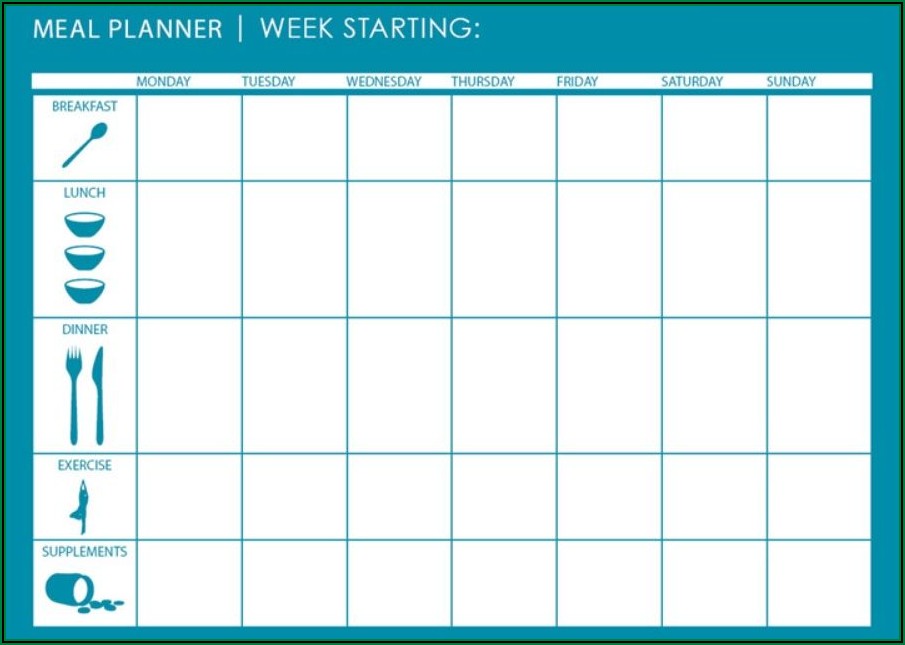 Weekly Exercise Planner Template