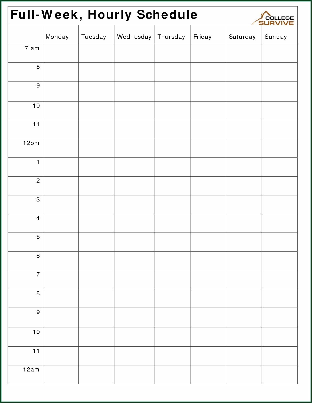Weekly Workout Schedule Template Excel