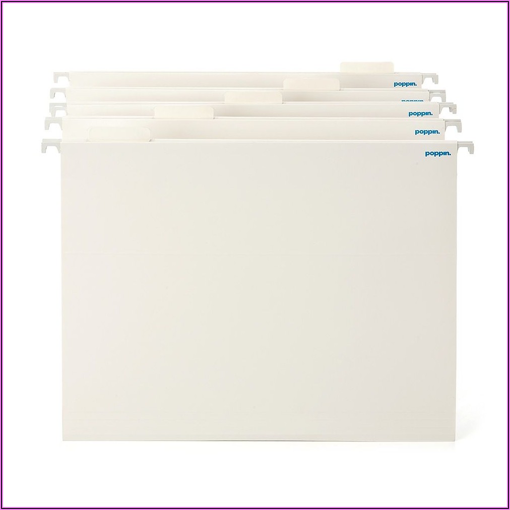 White Letter Size Hanging File Folders