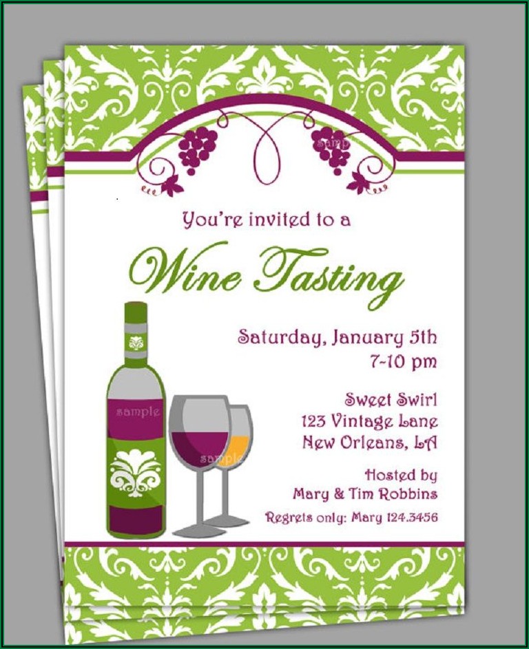 Wine Tasting Event Invitation Wording
