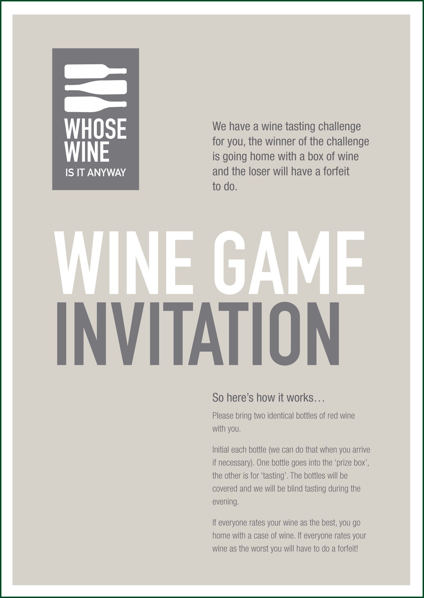 Wine Tasting Party Invitation Wording