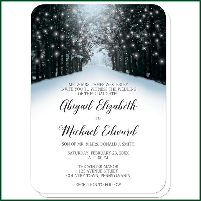 Winter Wonderland Wedding Invitation Templates