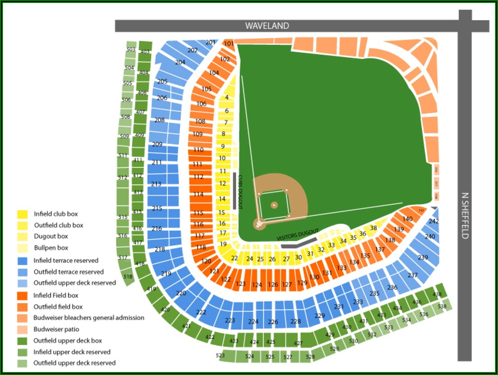 Wrigley Field Interactive Seating Chart 2019