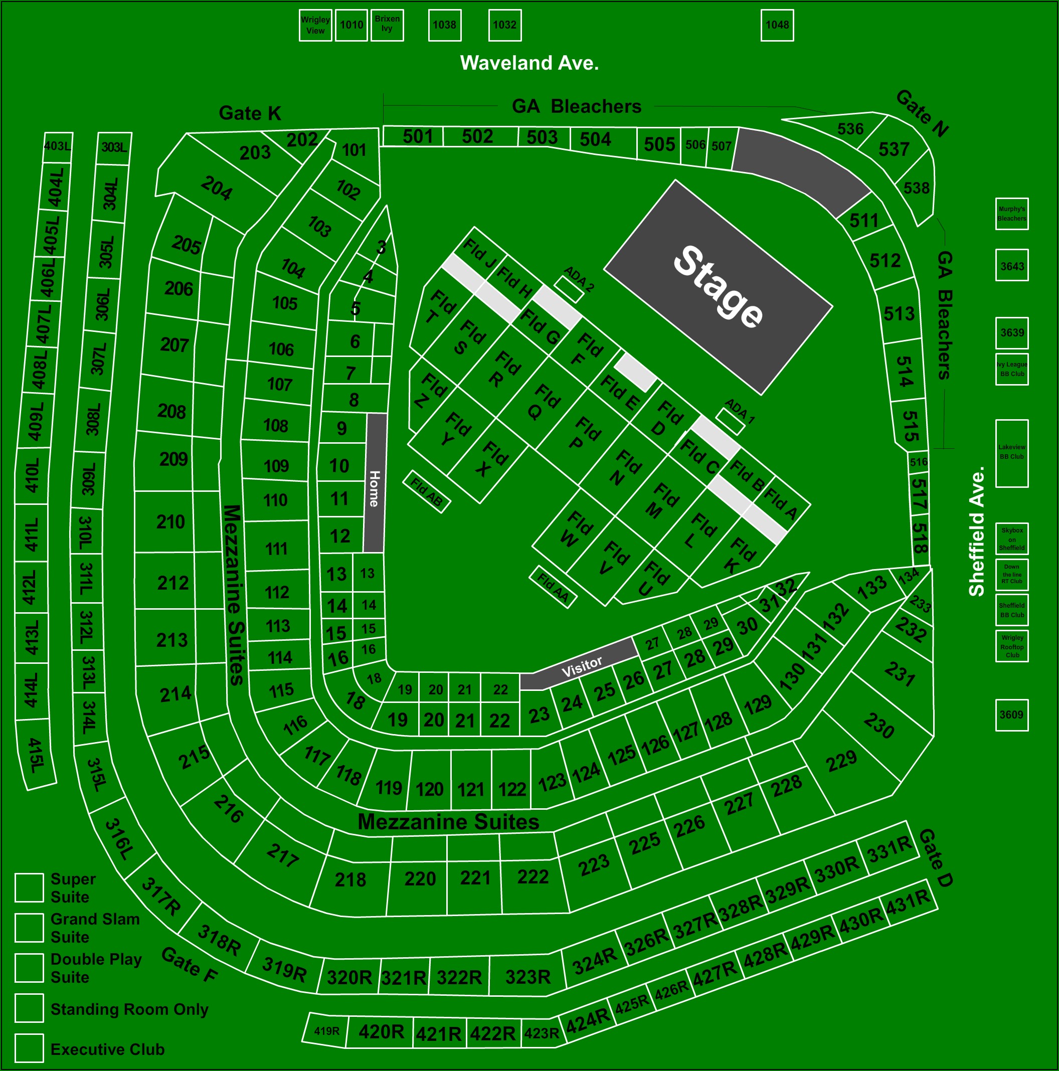 Wrigley Field Seating Chart Def Leppard