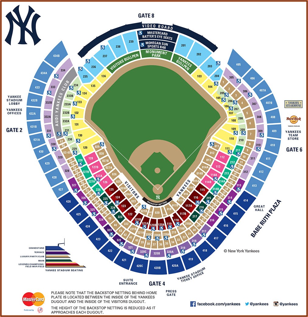 Yankee Stadium Seat Map