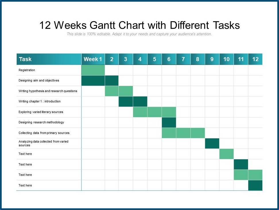 12 Week Gantt Chart Template