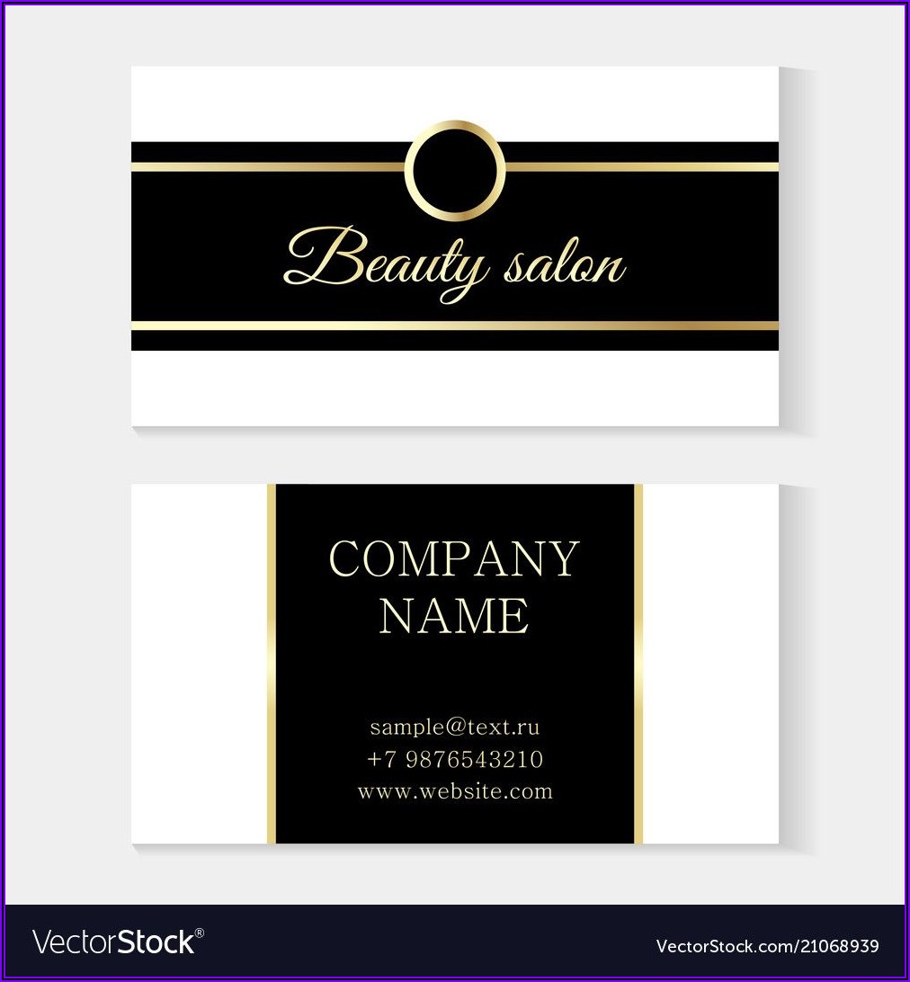 Black White And Gold Business Card Template