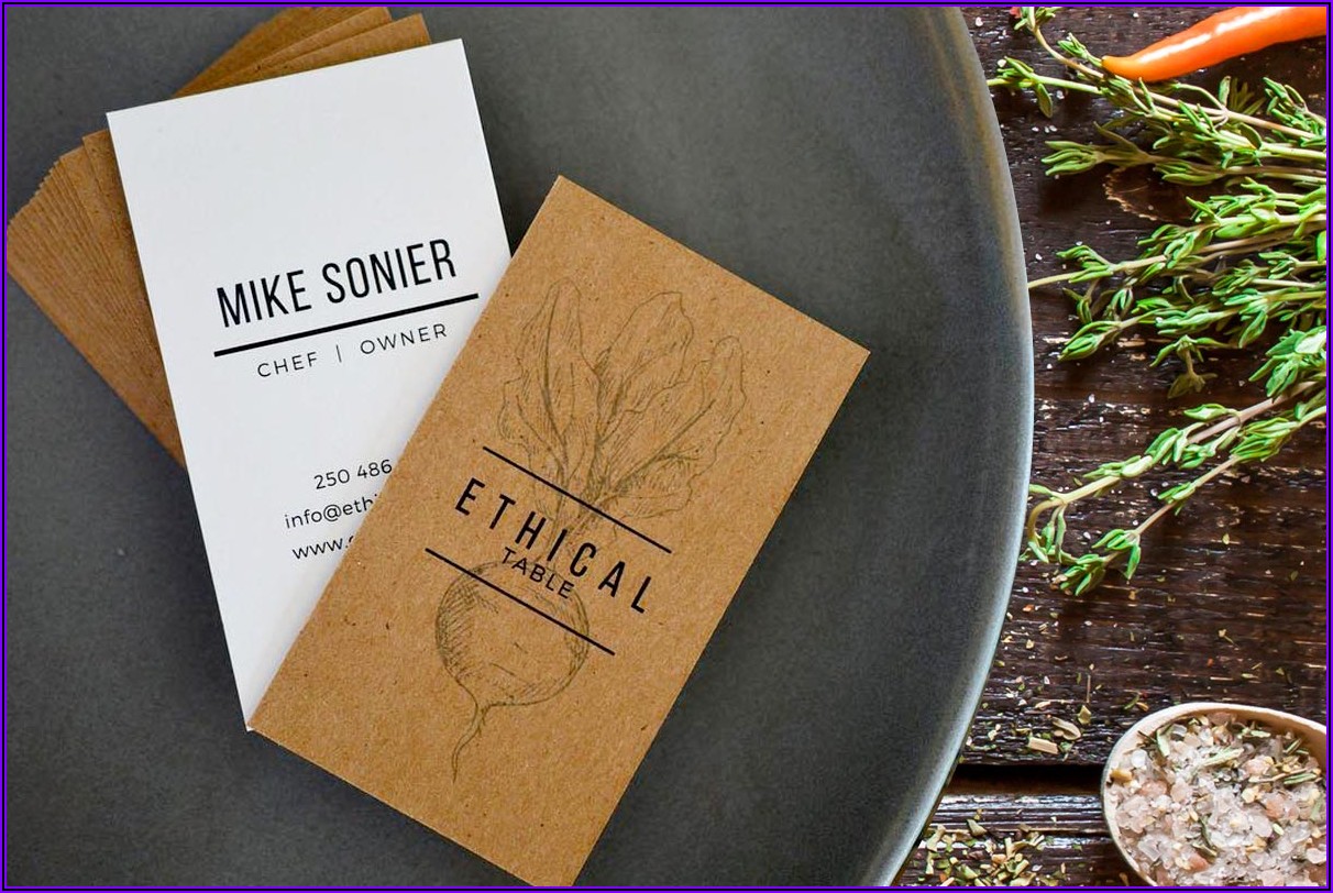 Brown Cardstock Business Cards