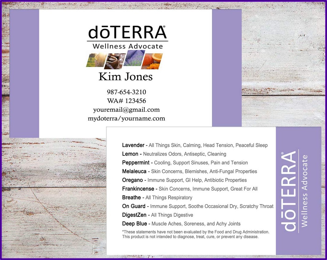 Doterra Pictures For Business Cards