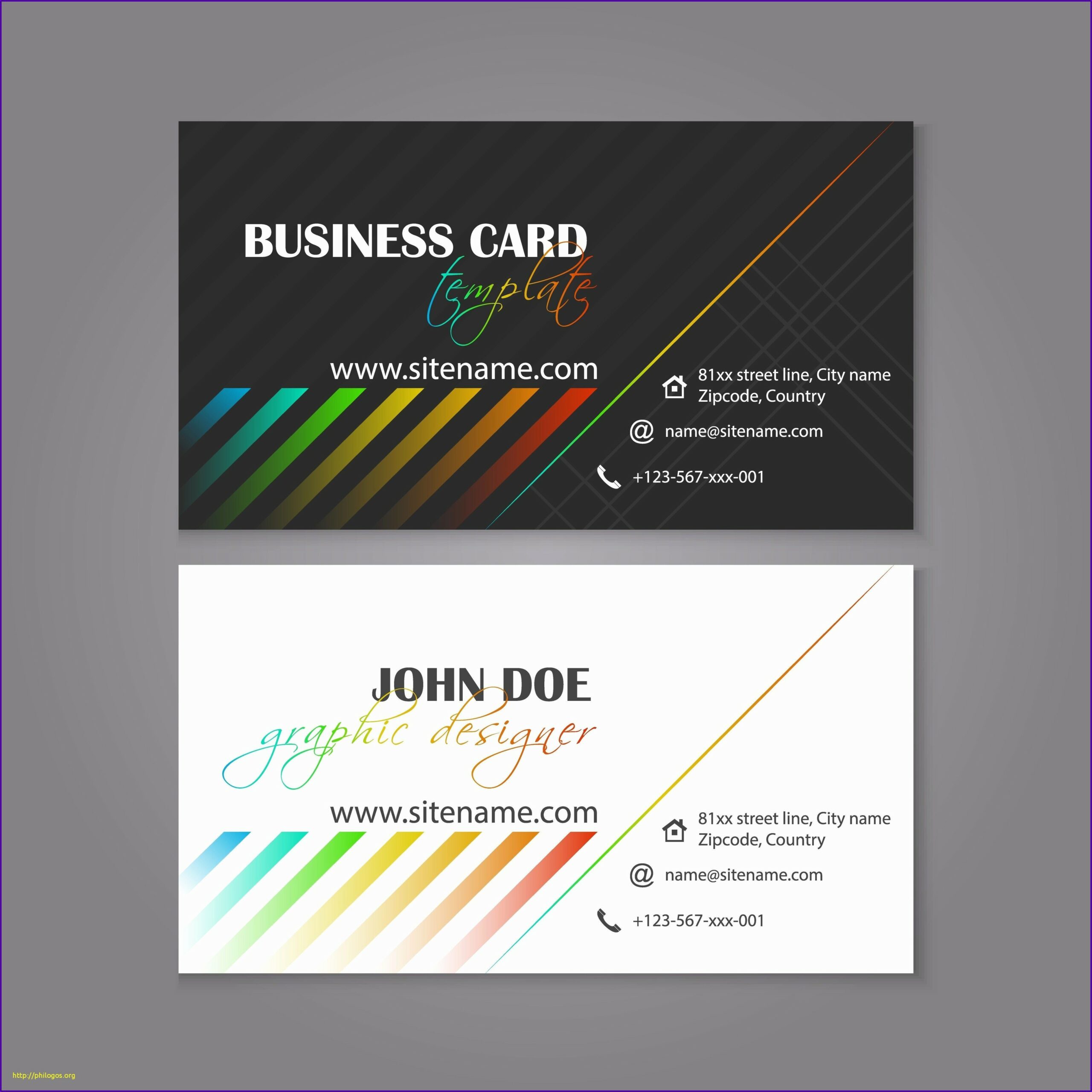 Double Sided Business Card Template Illustrator