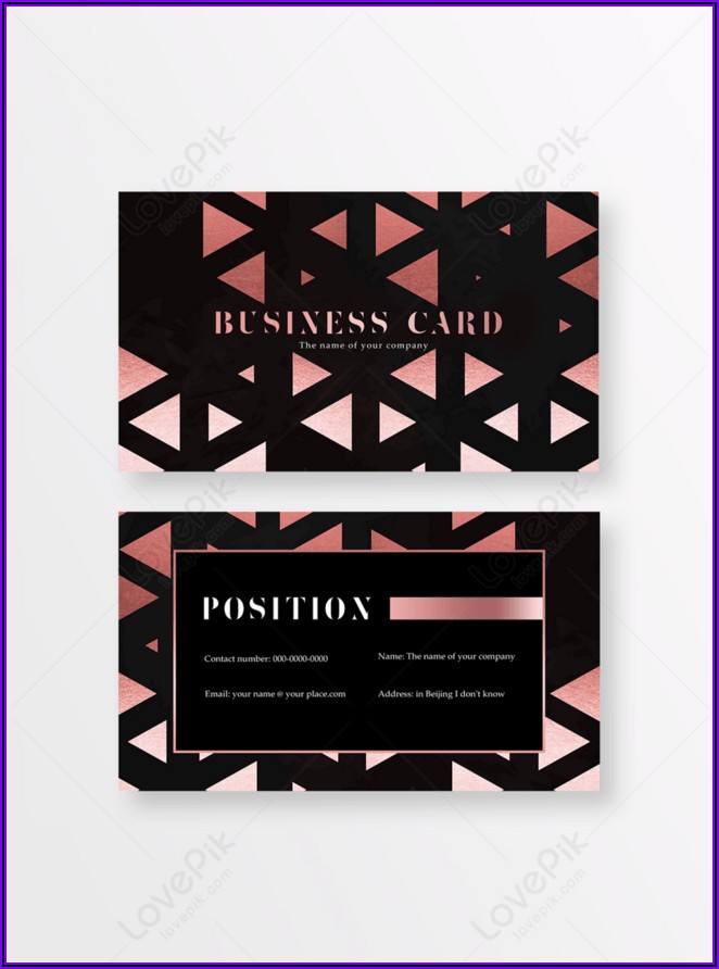 Free Glitter Business Card Template