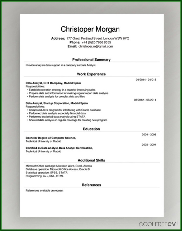 Free Quick And Easy Resume Builder