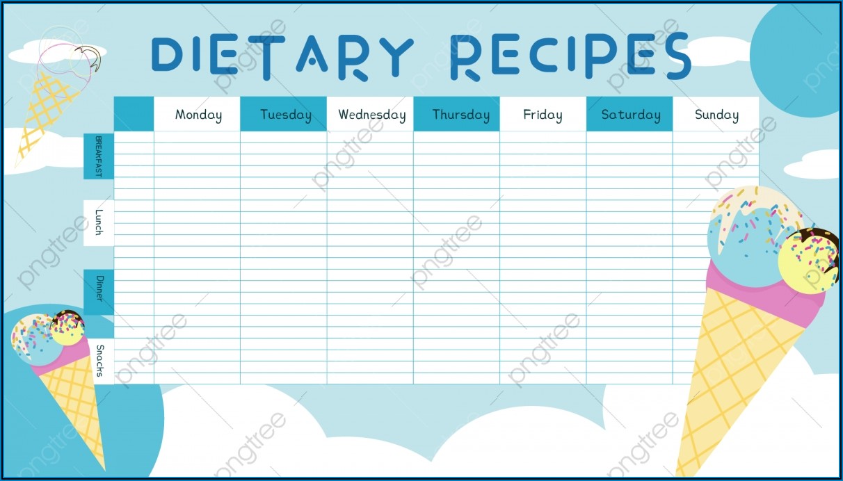 Meal Plan Schedule Template