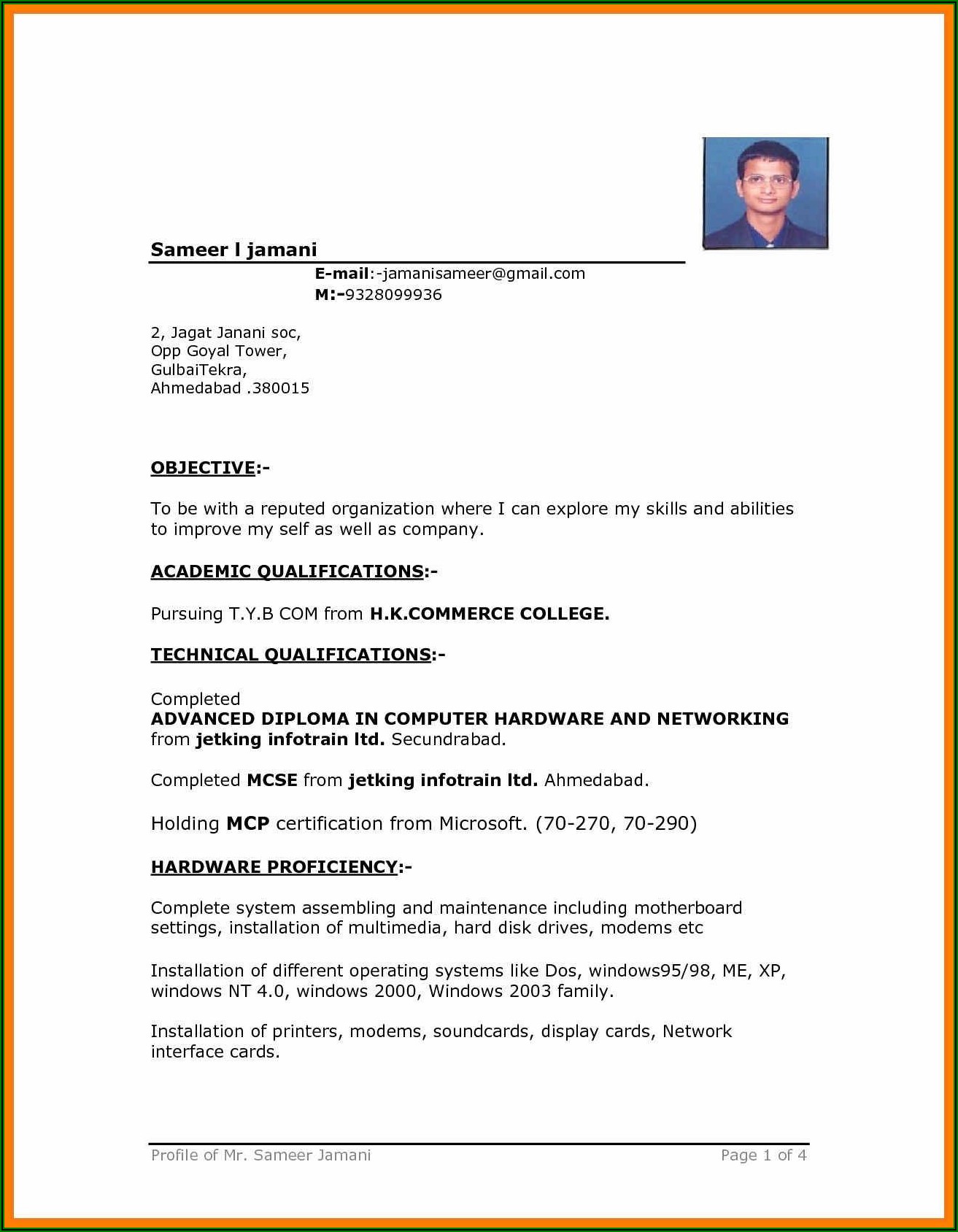 Resume Samples For Driving Jobs