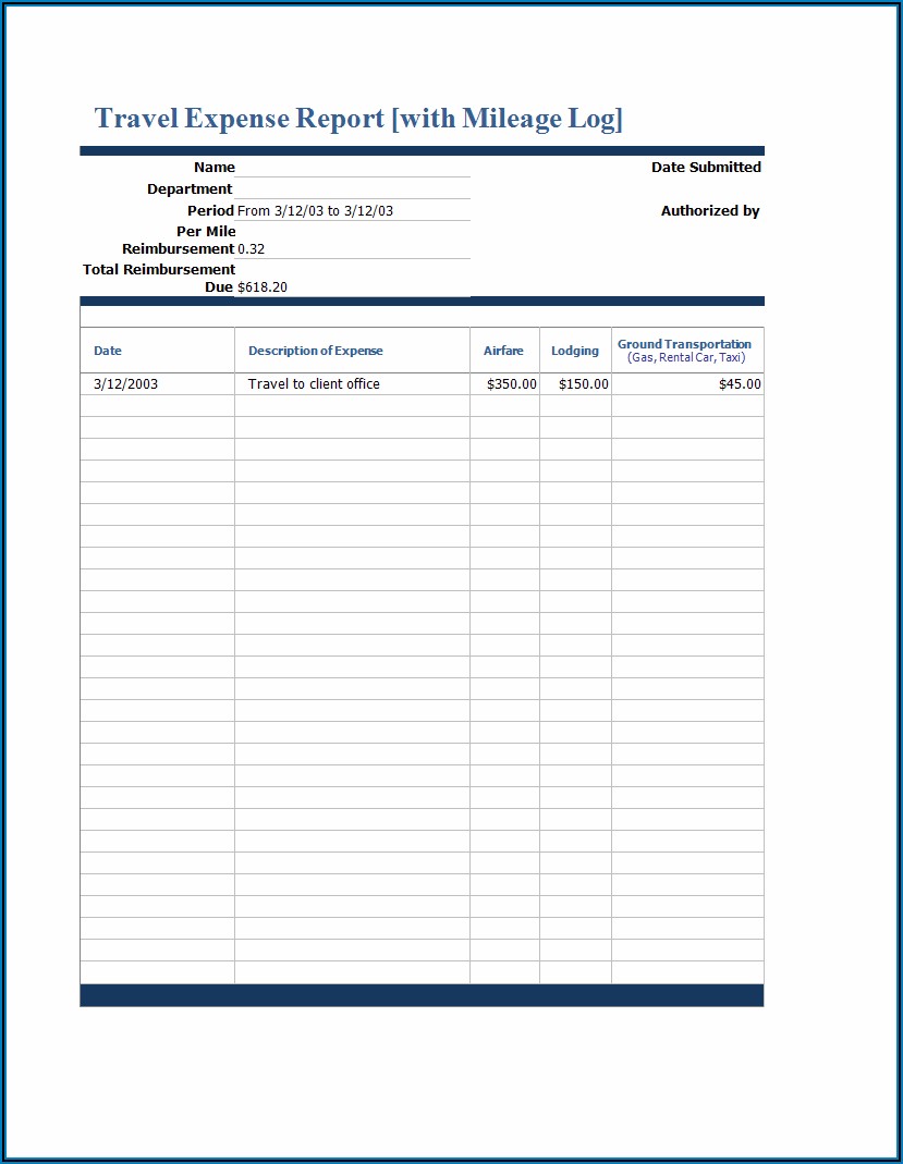 Travel Expense Report Template.xls