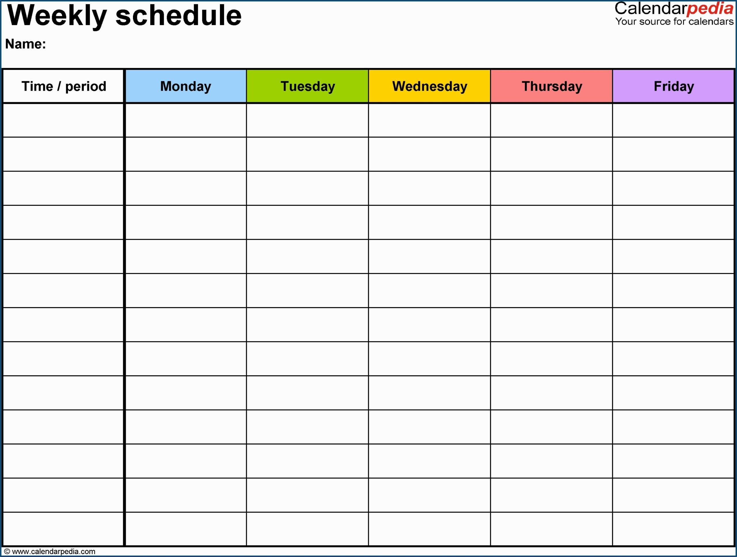 Weekly Employee Schedule Template Google Docs