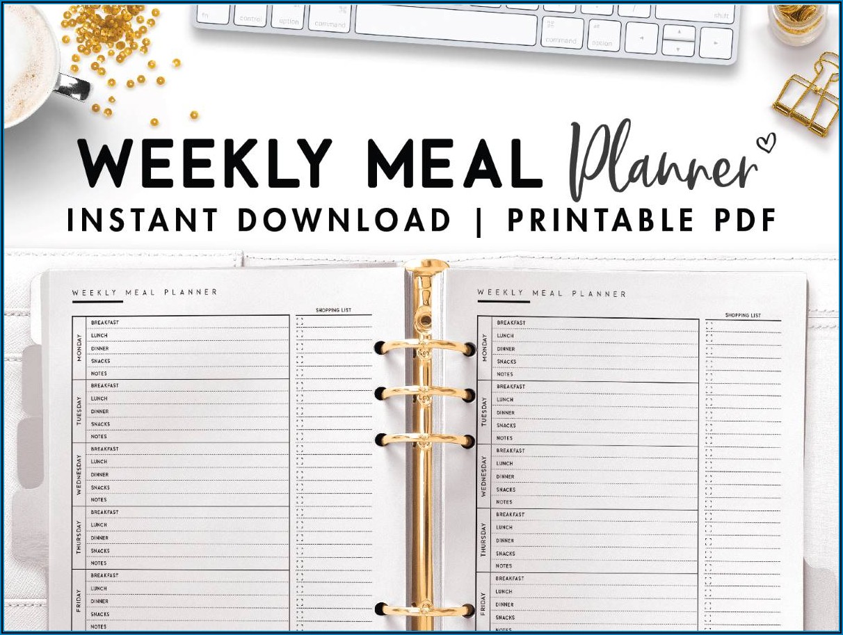 Weekly Meal Planner Template Free