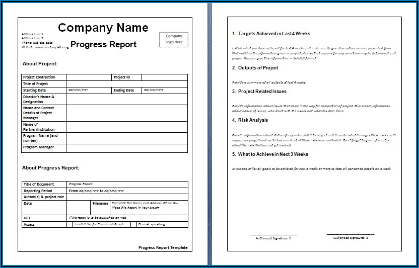 Weekly Sales Report Format In Word