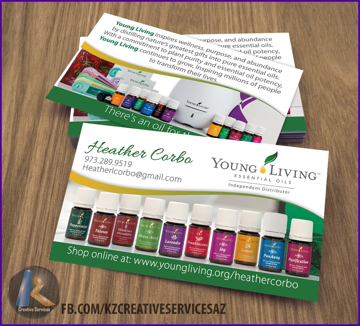 Young Living Images For Business Cards