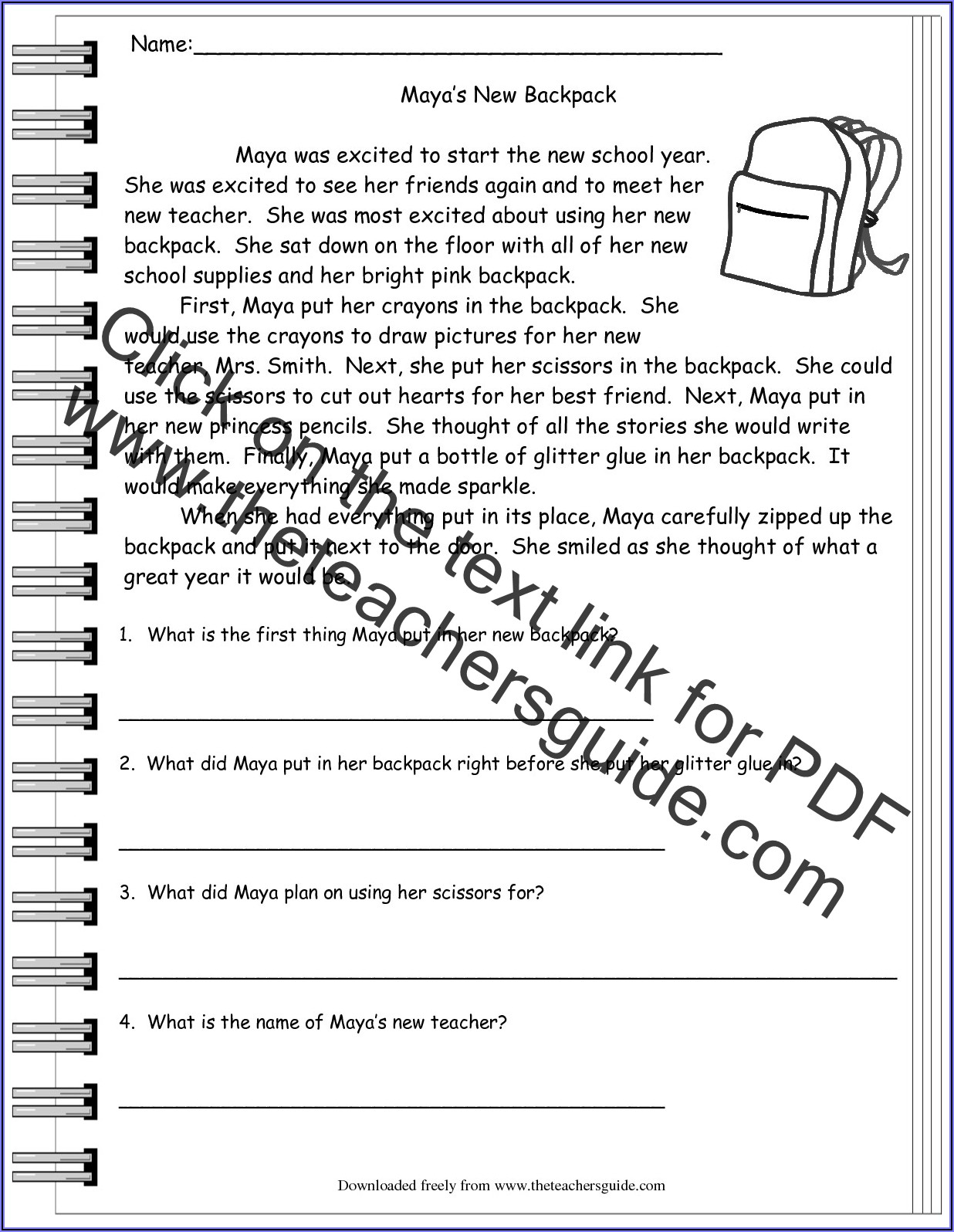 2nd Grade Comprehension Worksheets Common Core