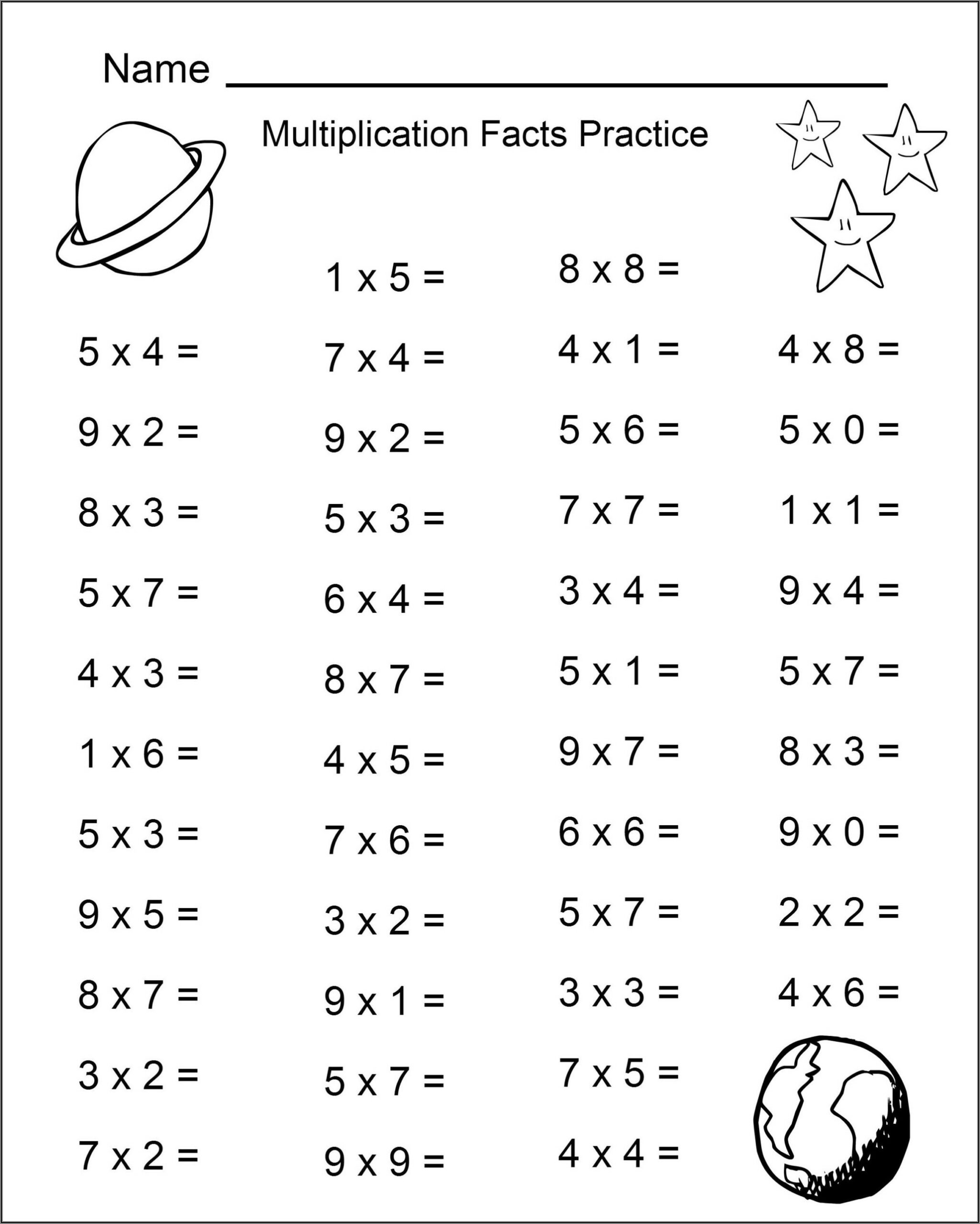 2nd Grade Math Multiplication Worksheets Pdf