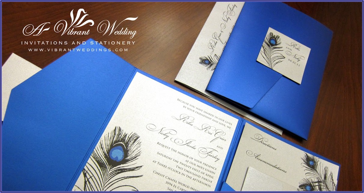 Blue Wedding Invitation Cards Designs