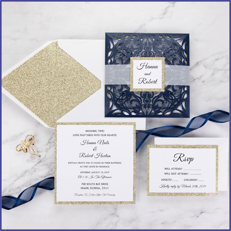 Blue Wedding Invitation Cards