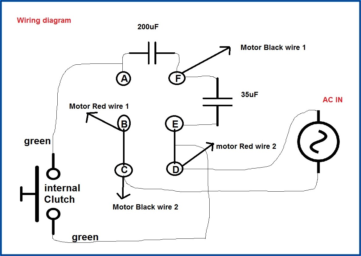 Capacitor Wiring Diagram For Electric Motor