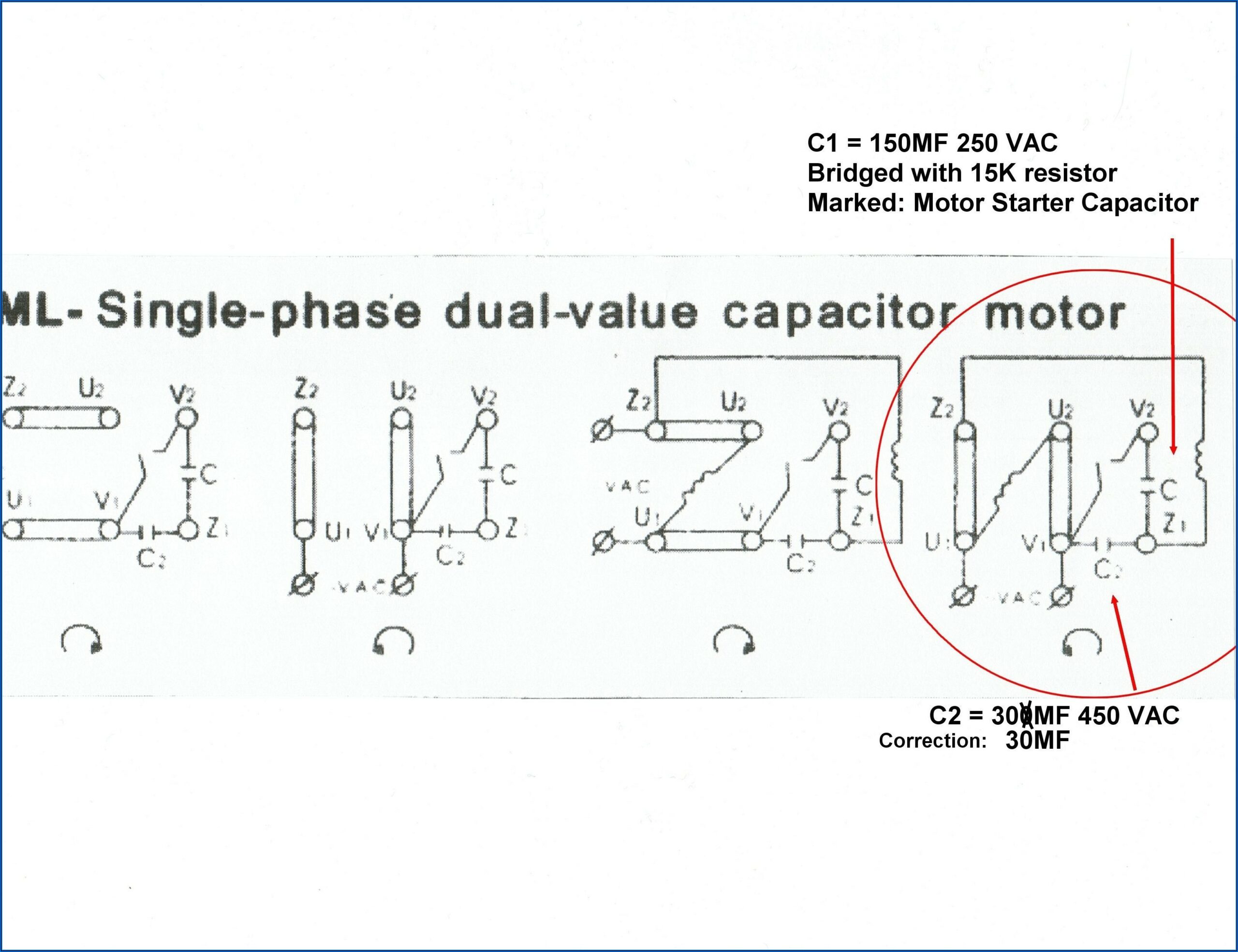Electric Motor Start Capacitor Wiring Diagram