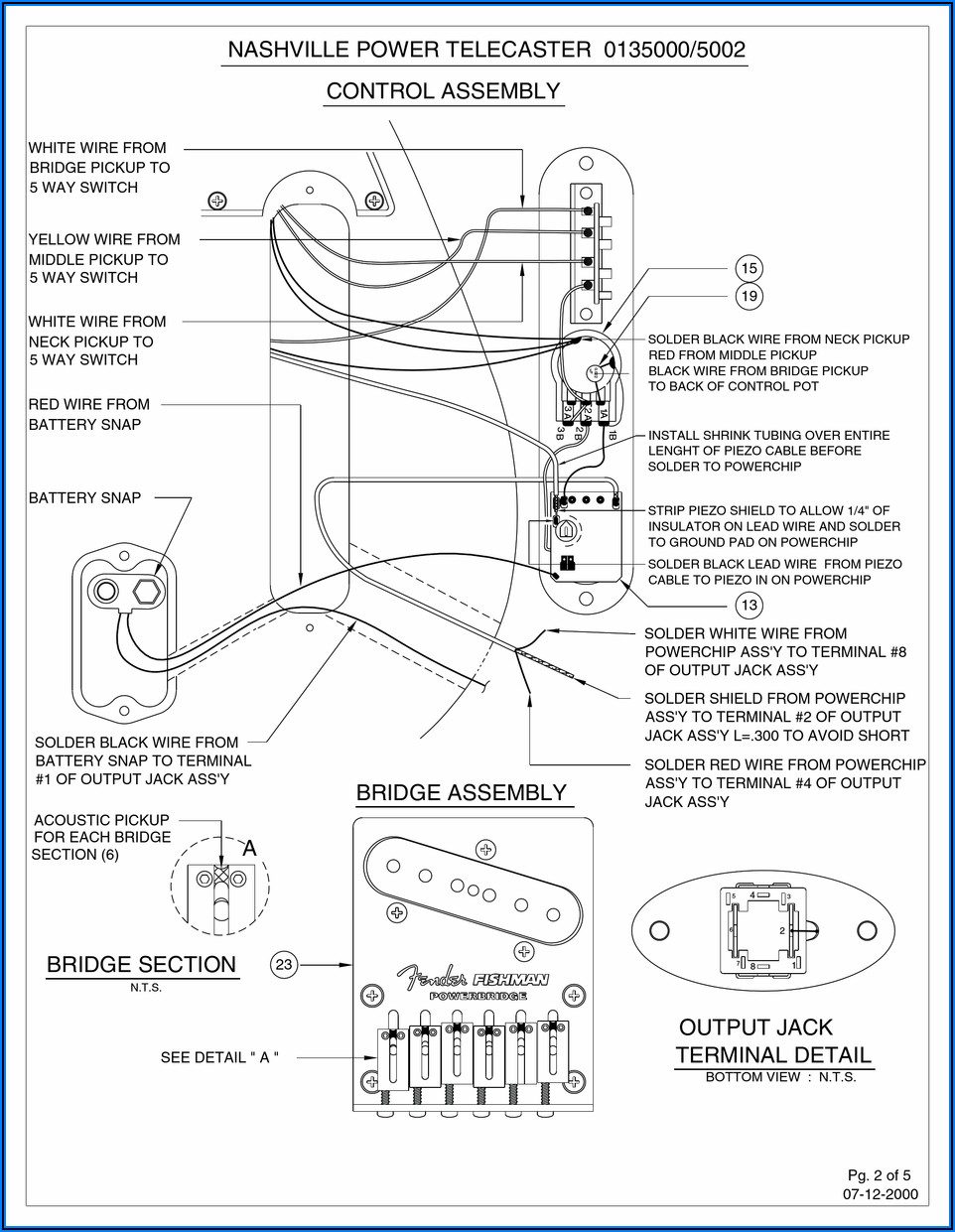 Fender Acoustasonic Telecaster Wiring Diagram