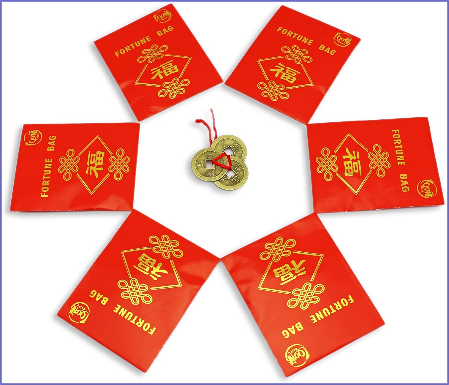 Feng Shui Red Envelope Coins