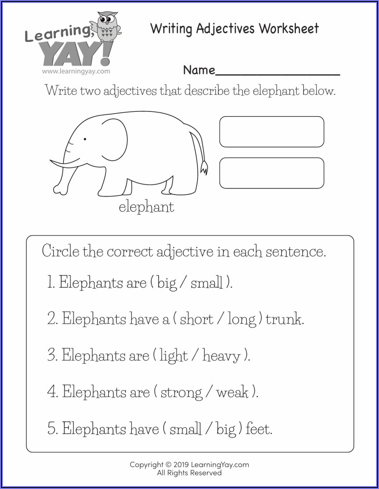 First Grade English Worksheet Pdf