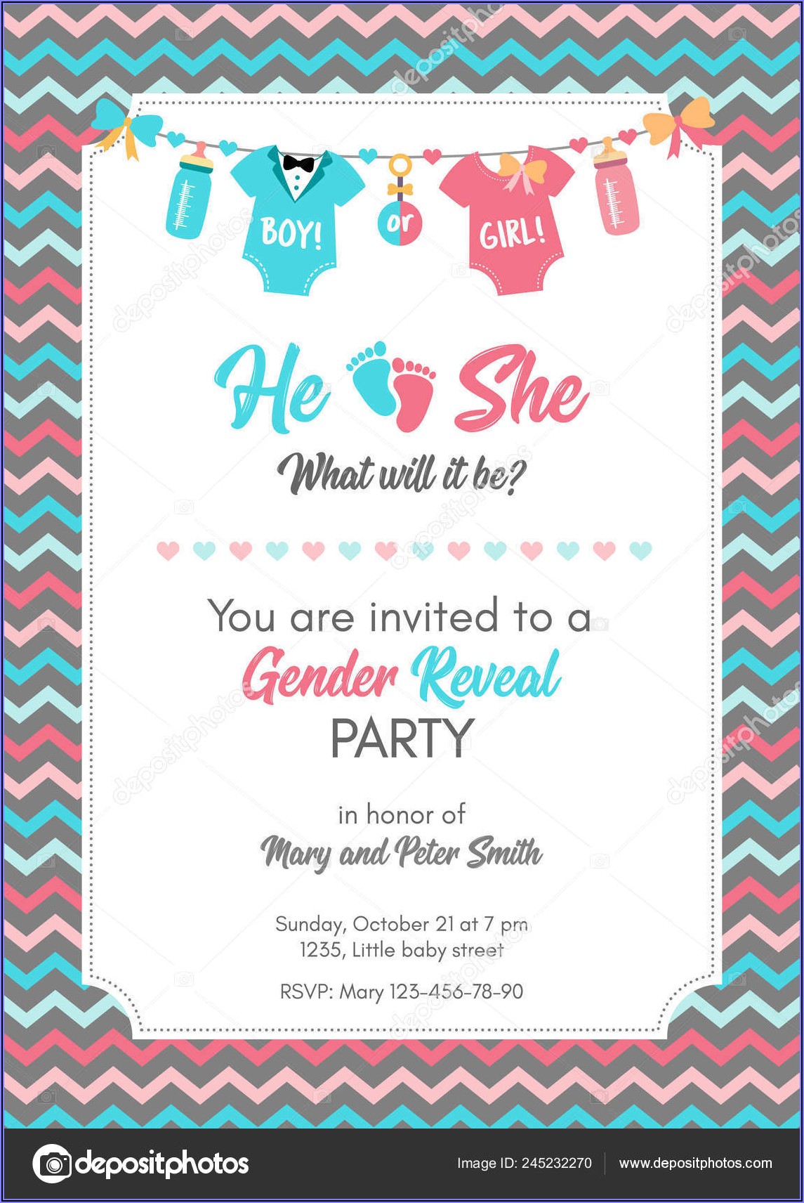 Free Gender Reveal Invitation Templates For Word