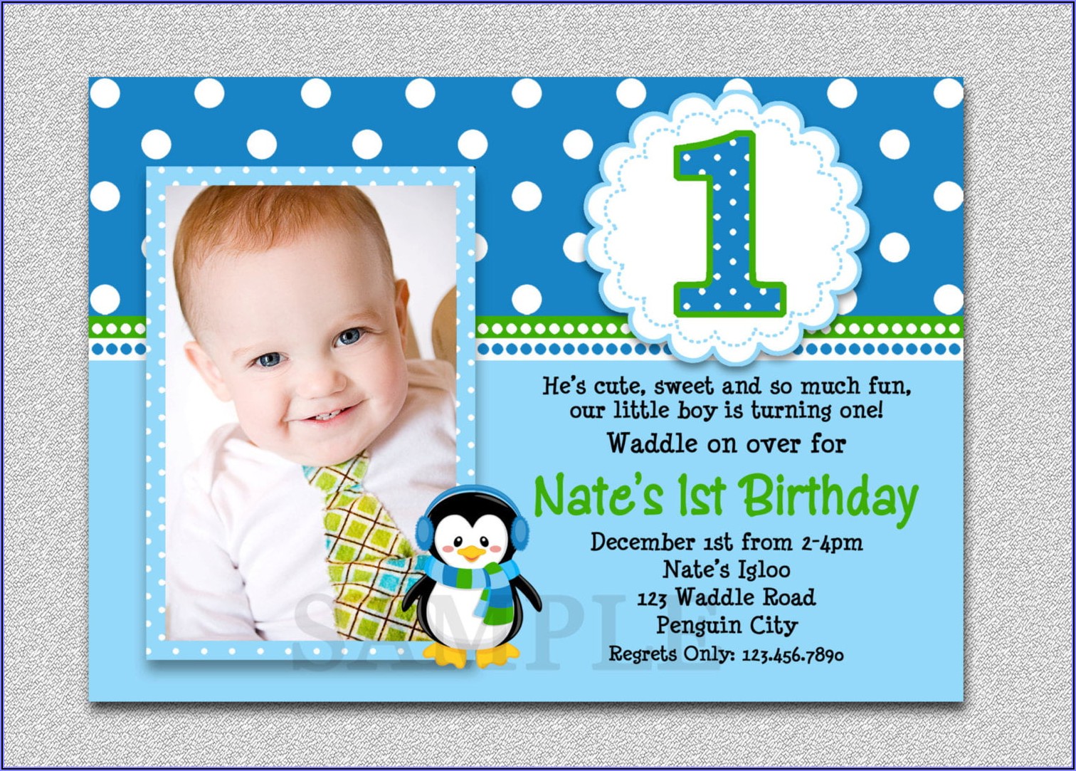 Free Invitation Card Design For 1st Birthday