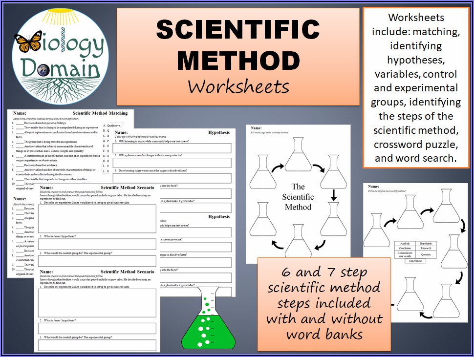 Free Scientific Method Worksheets For Middle School