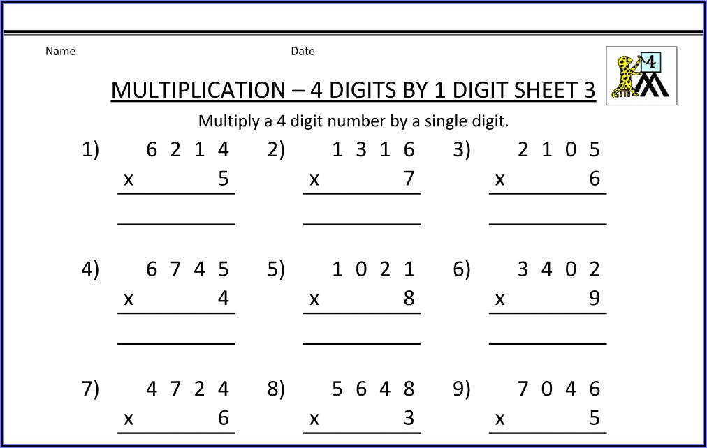 Grade 3 Math Multiplication Worksheets Pdf