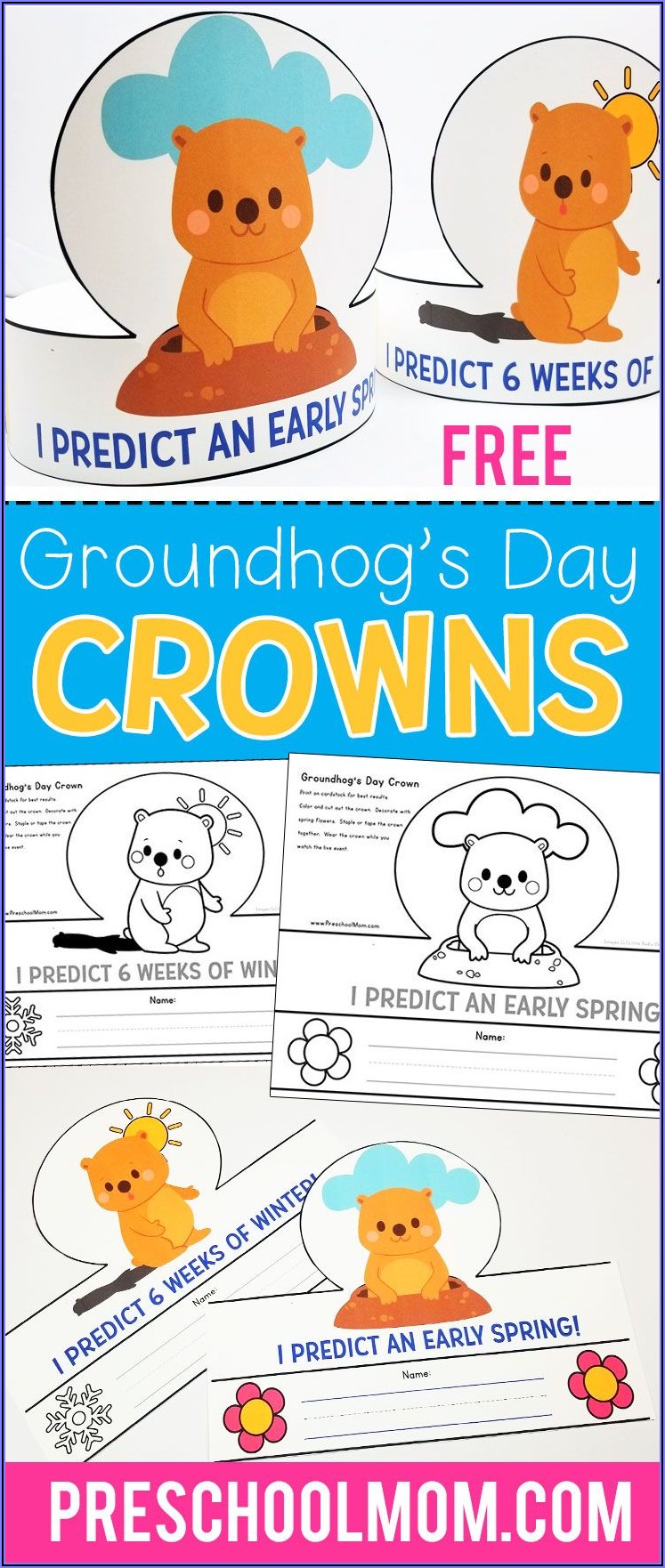 Groundhog Day Preschool Printables