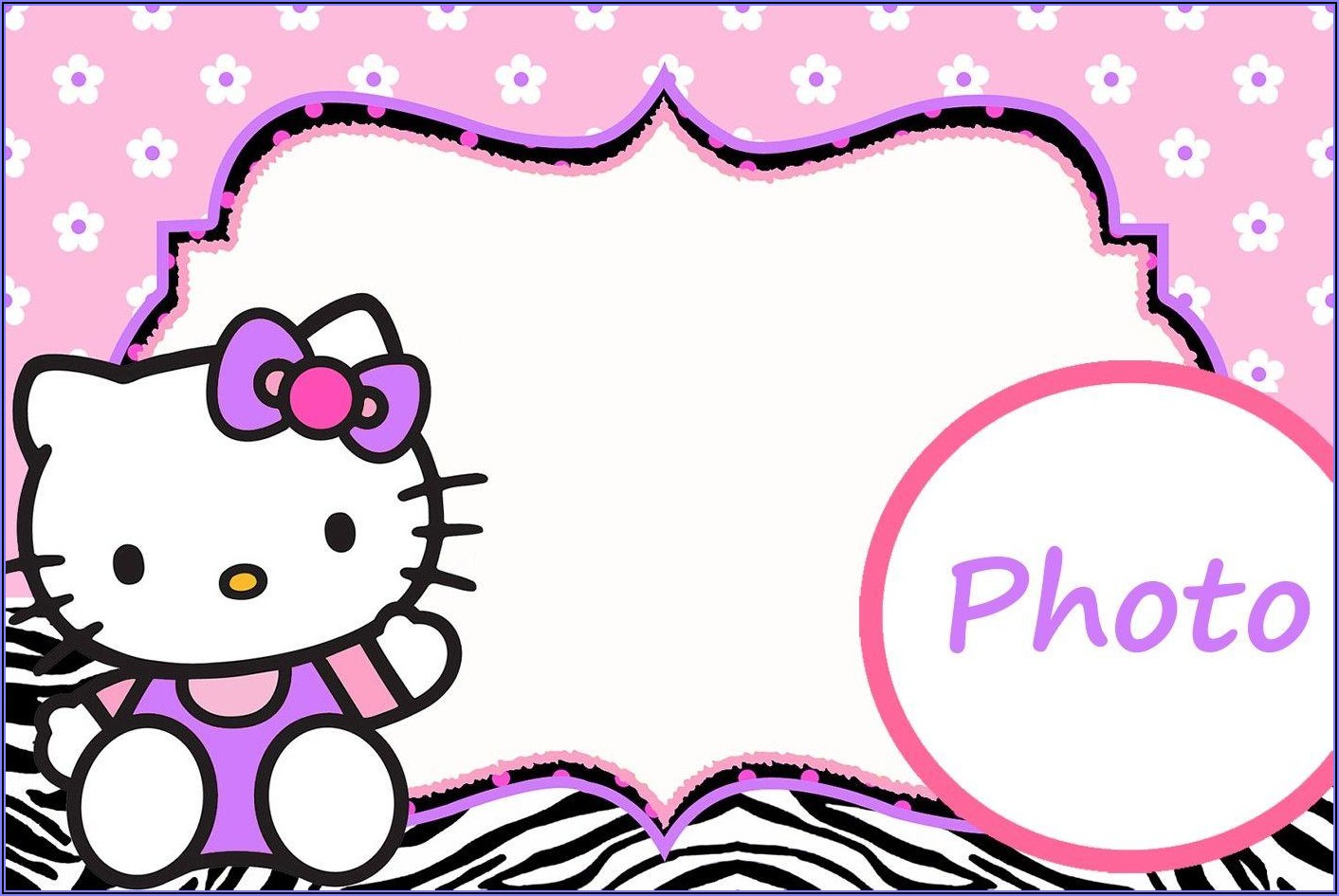 Hello Kitty Invitation Template Editable