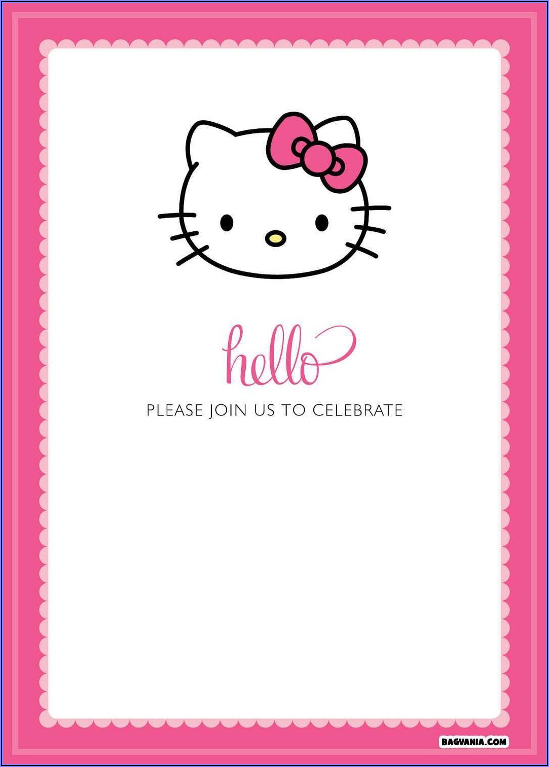Hello Kitty Invitation Template Free