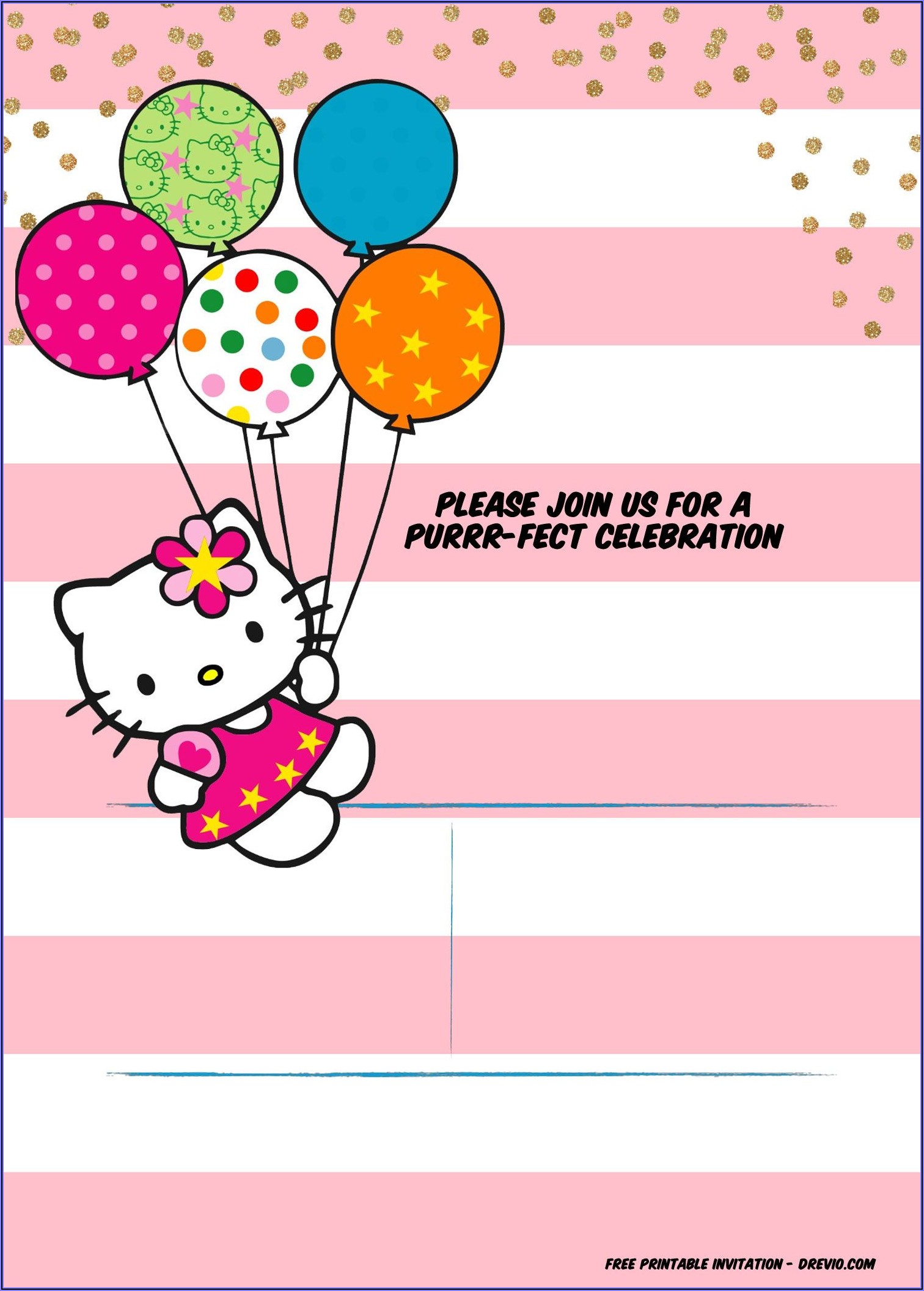 Hello Kitty Invitation Template