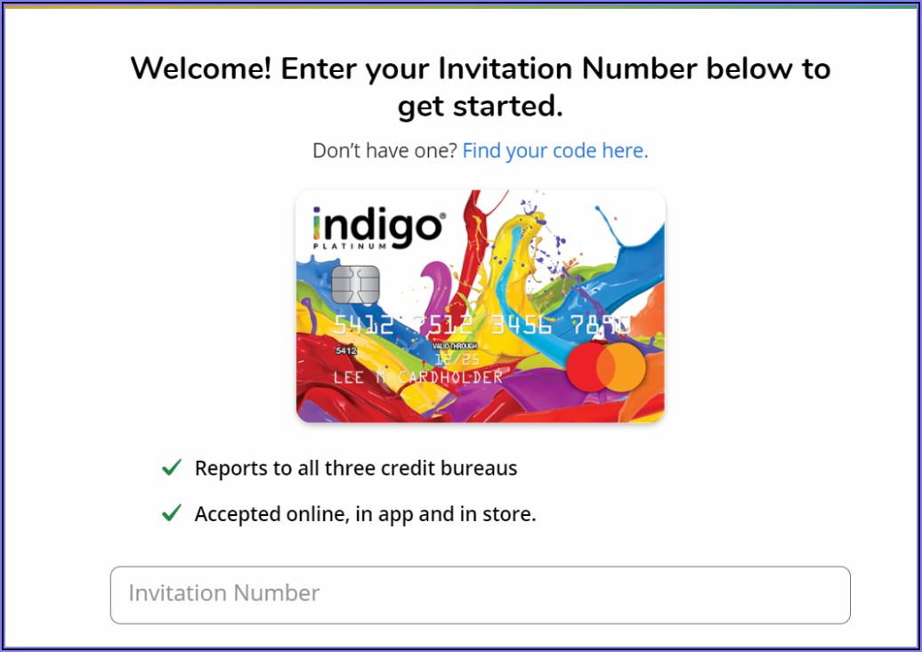 Indigo Apply.com Invitation Number