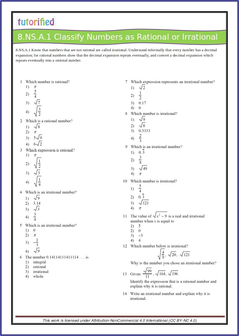 Number Theory Worksheets Grade 8