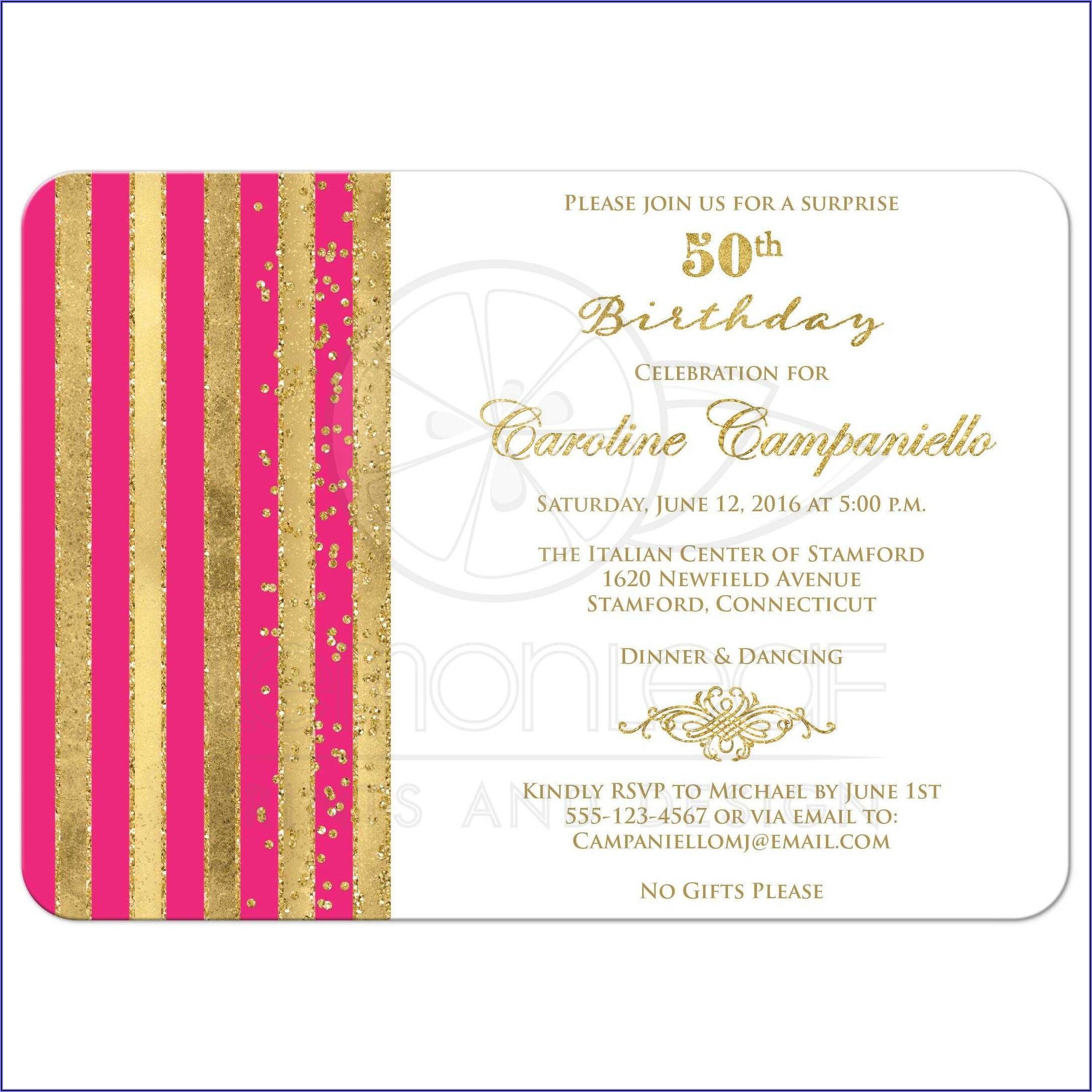 Pink White And Gold 1st Birthday Invitations