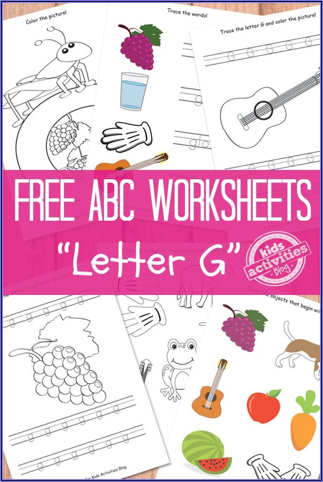 Preschool Worksheet For Letter G